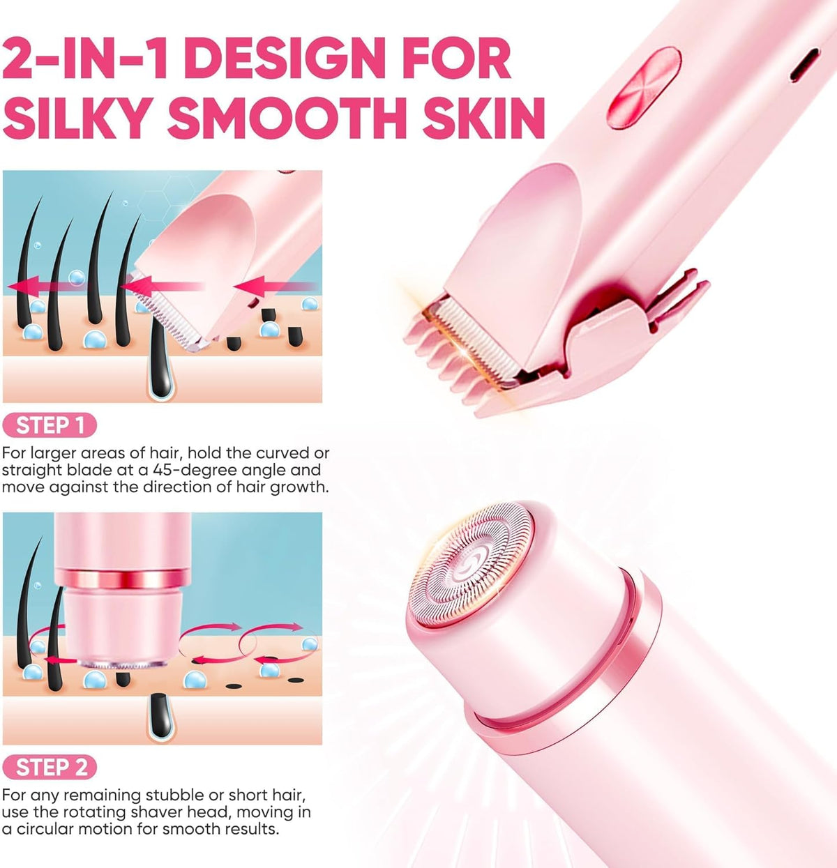 Dreamily Glow 2-in-1 Hair Removal Device