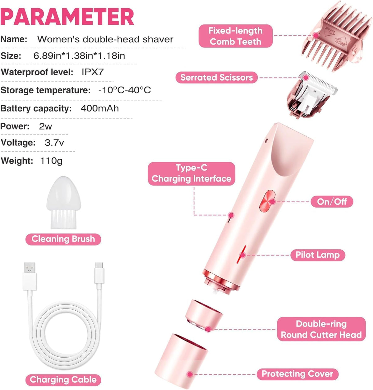 Dreamily Glow 2-in-1 Hair Removal Device